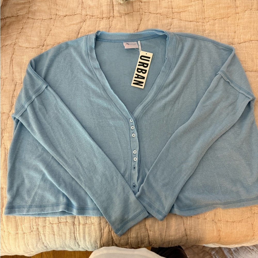 Urban Outfitters Baby Blue Button-Up Cardigan. NWT